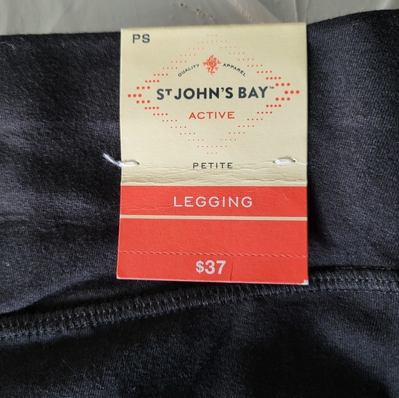 NEW St. John's Bay Black Leggings Slim Fit Size Small  (24) - Picture 5 of 6